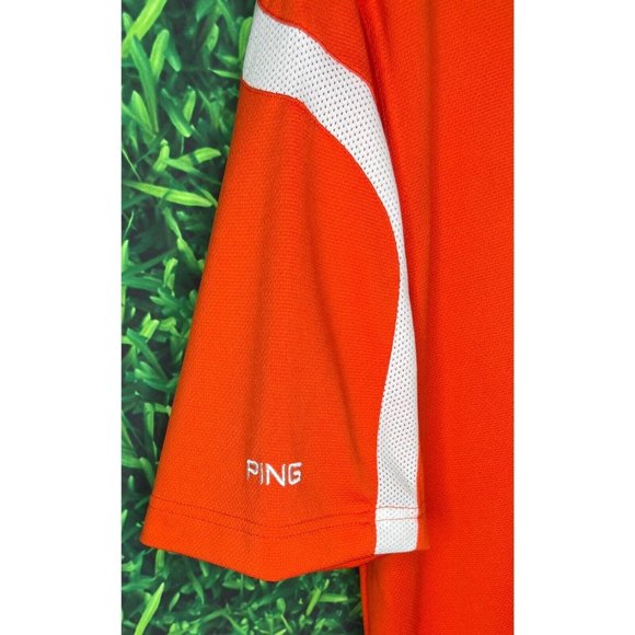 Clemson University Tigers Men’s PING Performance Short Sleeve Polo Large Shirt - Picture 3 of 5
